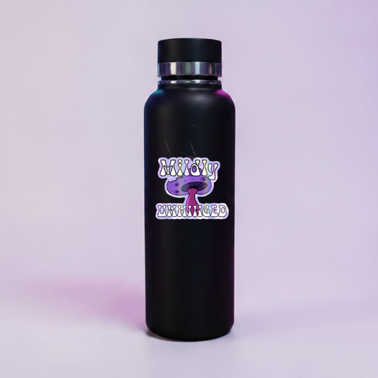 Psychedelic Mushy Sticker water bottle mockup