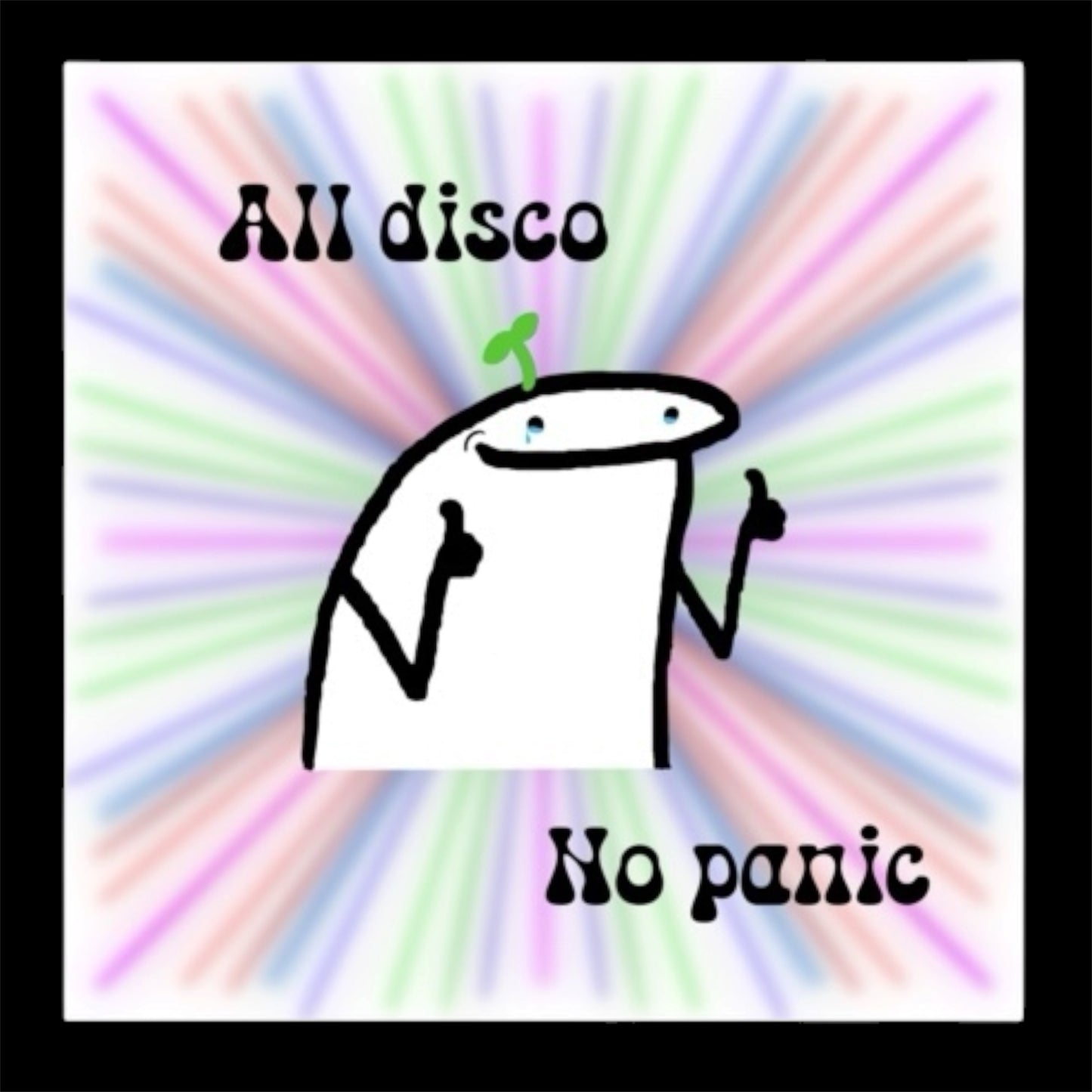 All Disco No Panic Rave Sticker artwork