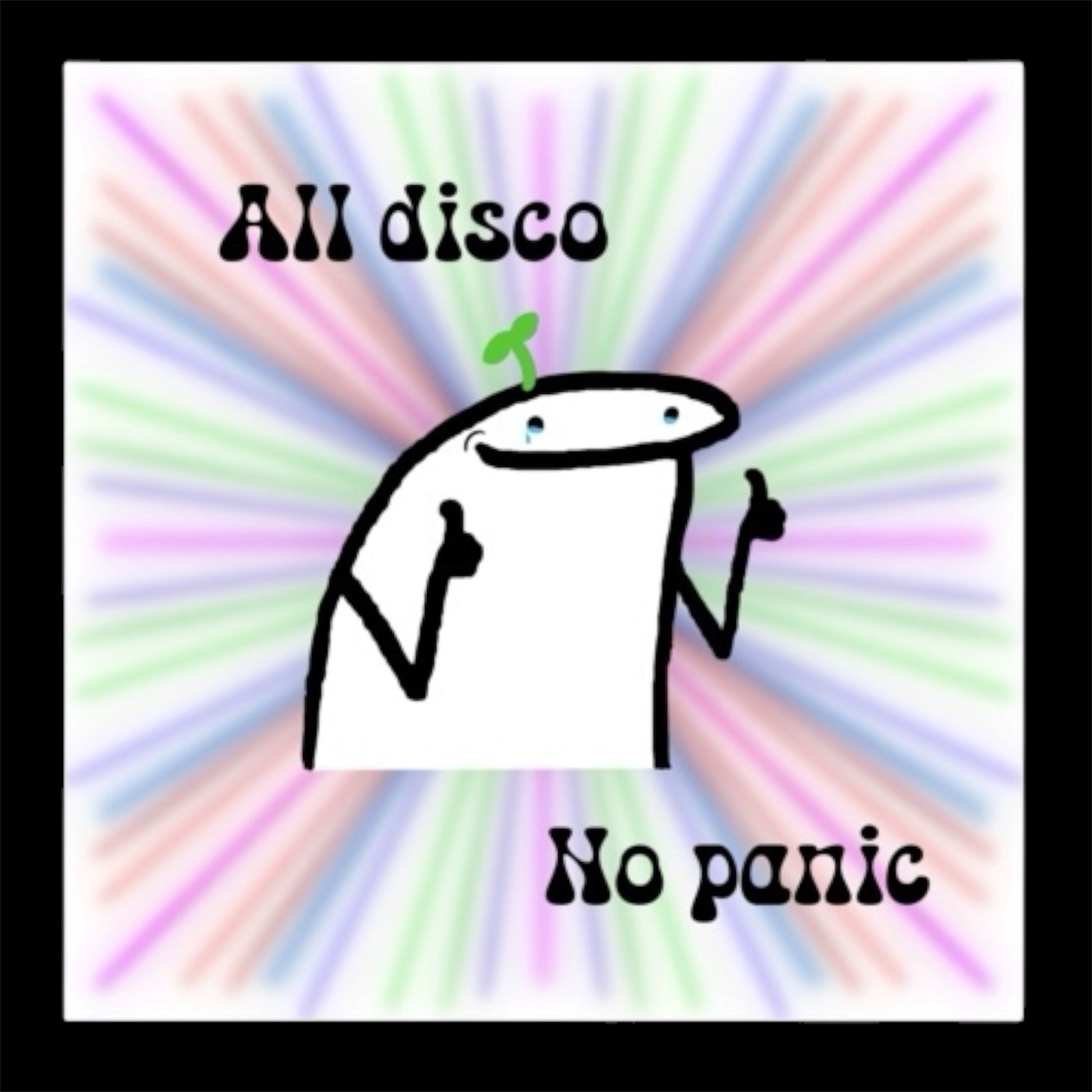 All Disco No Panic Rave Sticker artwork