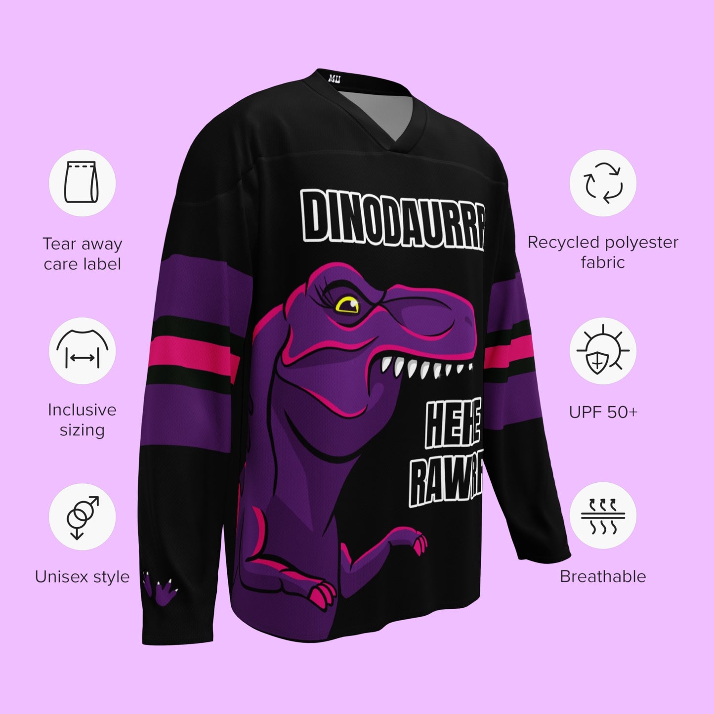Derpy Dino Lost Lands Hockey Rave Jersey