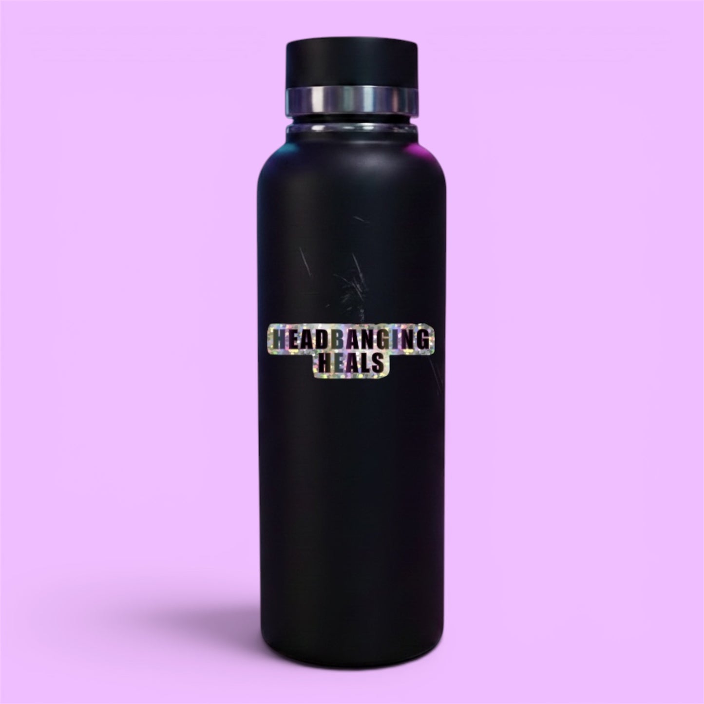 Headbanging Heals Glitter Dubstep Sticker