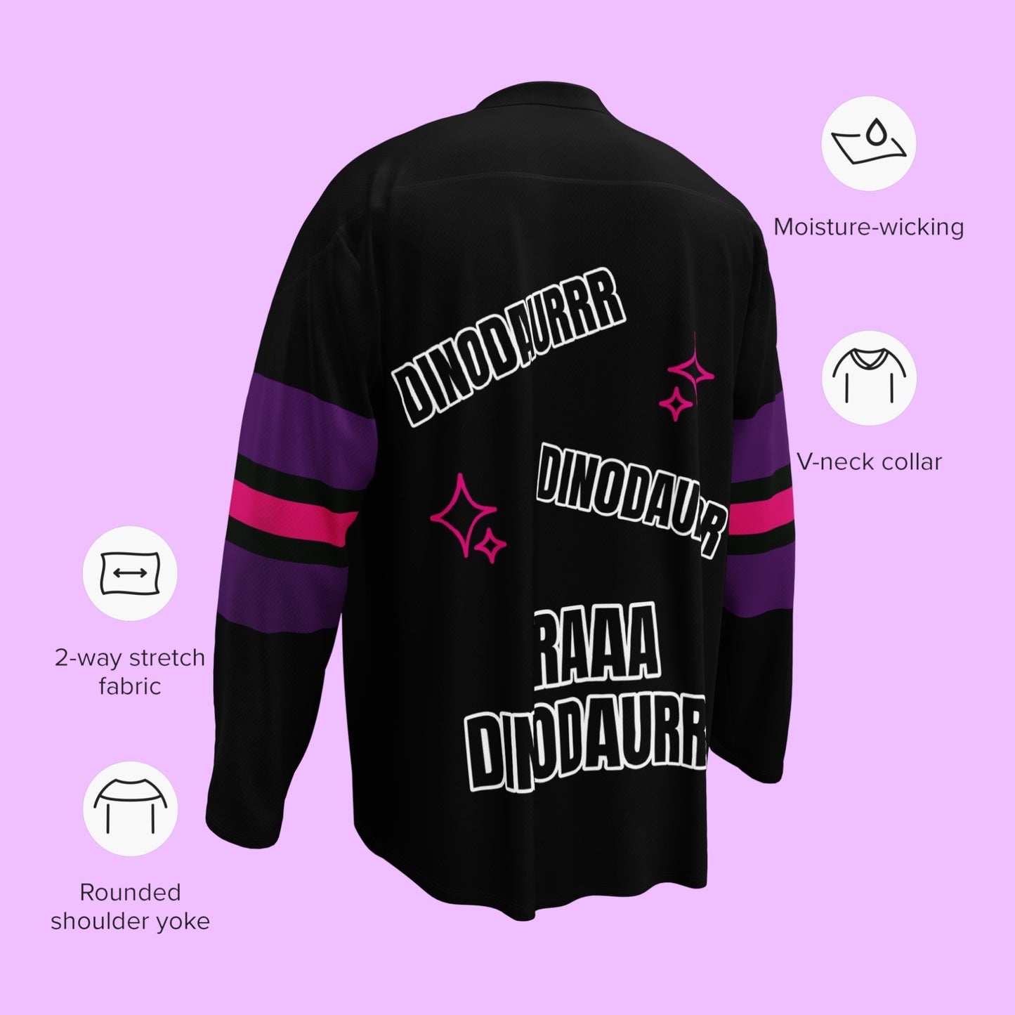 Derpy Dino Lost Lands Hockey Rave Jersey