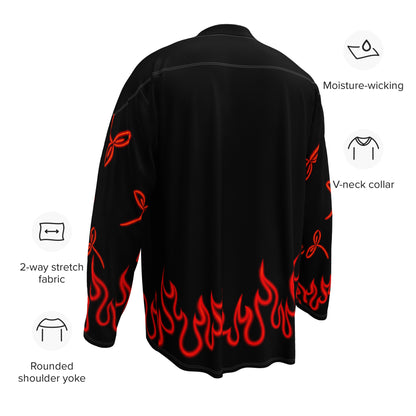 Die By My PLURR Rave Jersey mockup side with specs