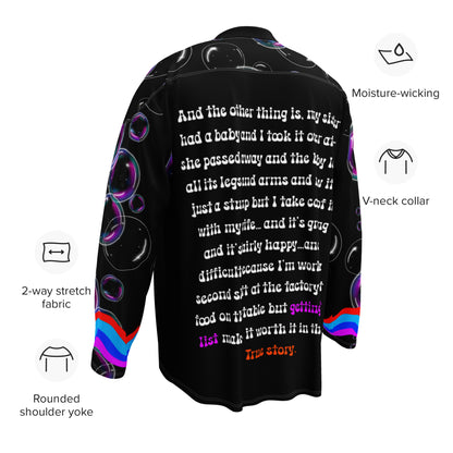Guest List Rave Jersey mockup side with specs