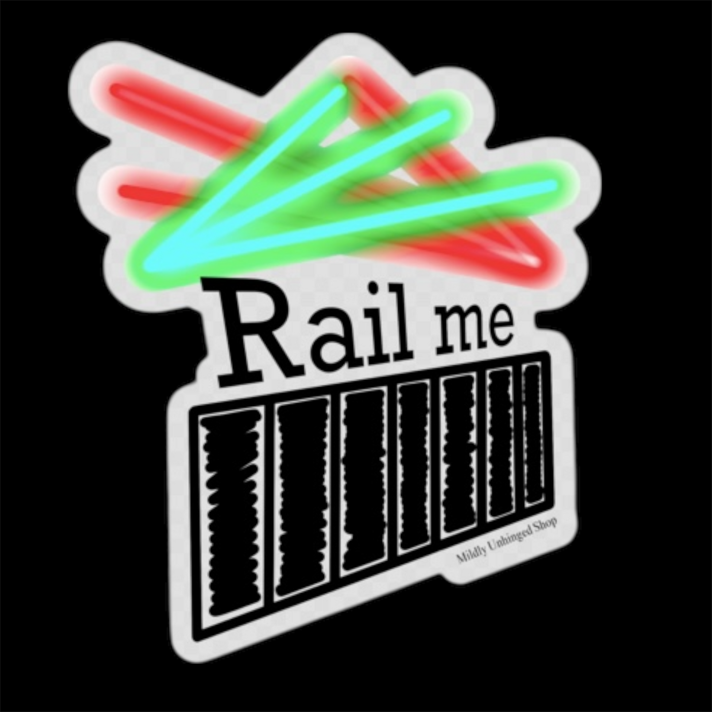 Rail Me Pun Rave Sticker artwork